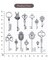 20 Type of 40 Pieces Vintage Skeleton Key Charms, Antique Silver Key Charms for Necklace Pendant DIY Jewelry Making Supplies Wedding Favors
